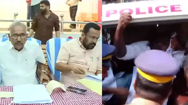 മന്ത്രിമാർക്ക് നേരെ പ്രതിഷേധം; വയനാട്ടിൽ കരിങ്കൊടി കാണിച്ച് യൂത്ത് കോൺഗ്രസ് പ്രവർത്തകർ