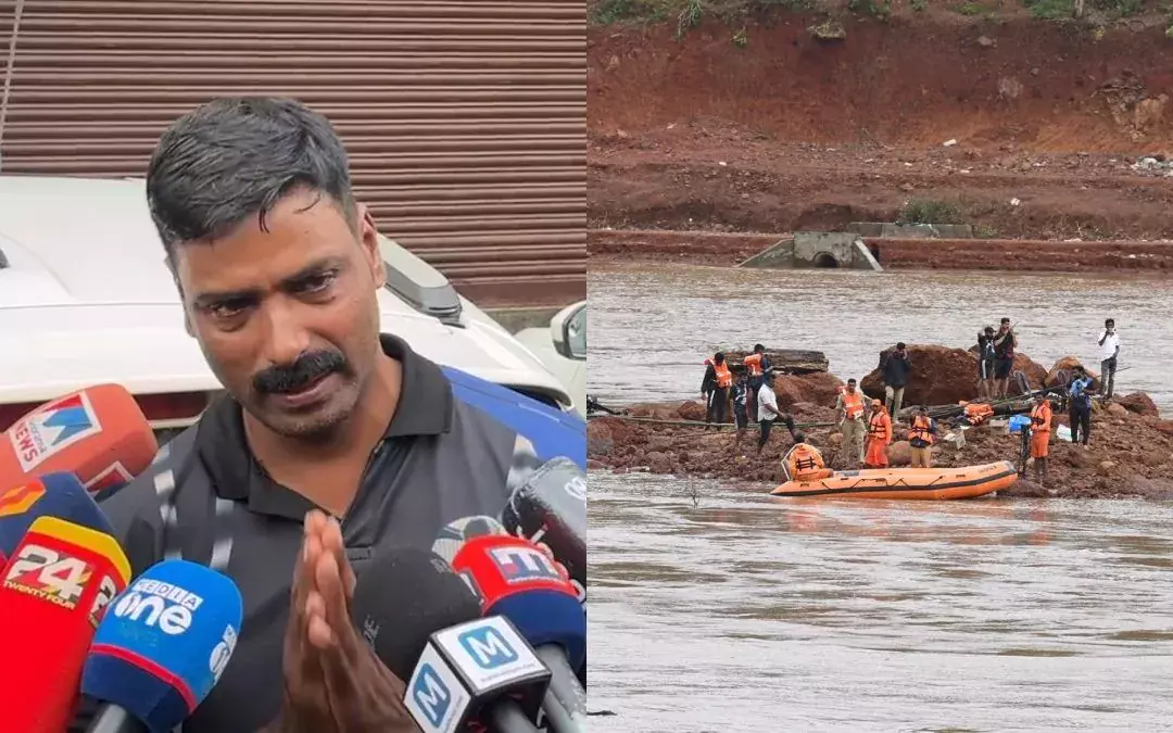 അർജുന് വേണ്ടിയുള്ള തെരച്ചിൽ ; ഈശ്വർ മാൽപെ പുഴയിൽ ഇറങ്ങി